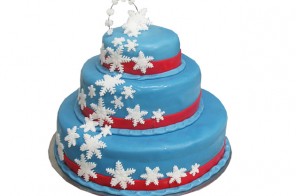 Tort niebieska śnieżka